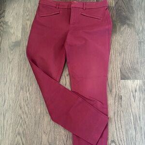 Gap burgundy crop pant size 6